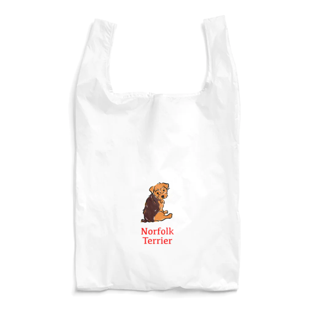 TOMOS-dogのふりむき犬（ドット）ブラタン Reusable Bag