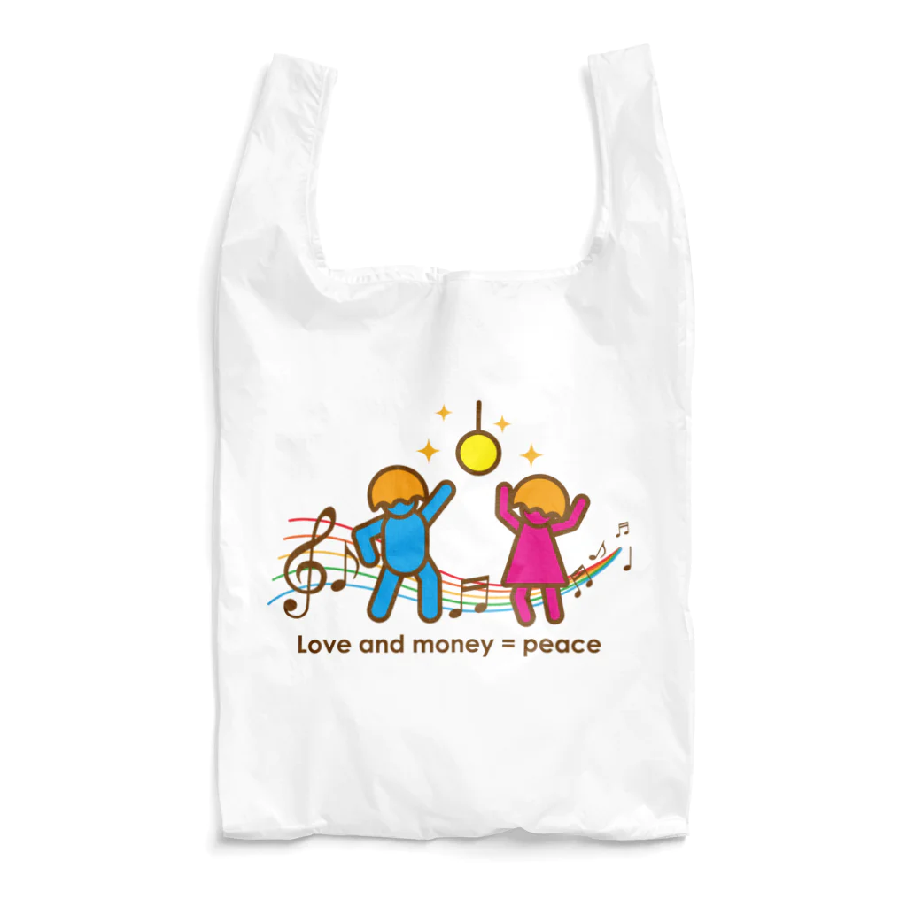 tsukiのlone and money = peace_music_item Reusable Bag