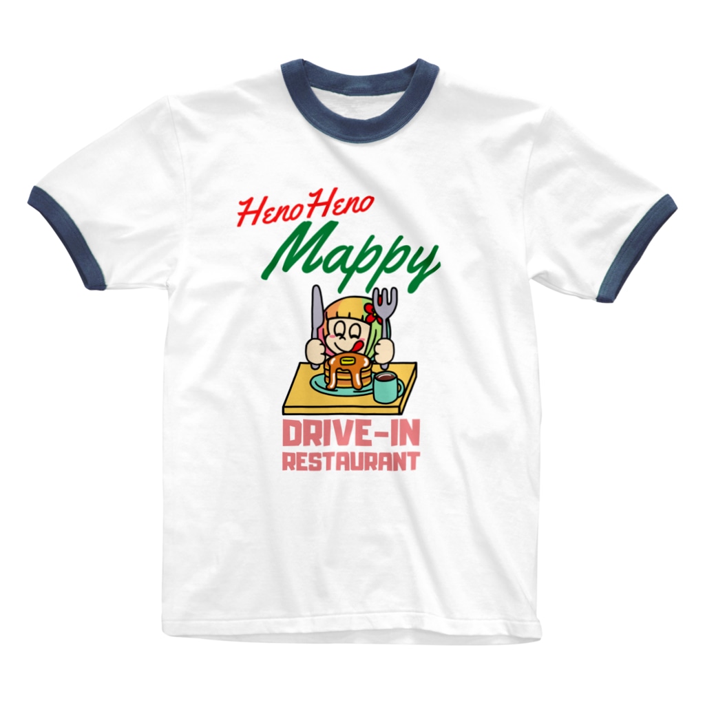 ハワイのドライブイン ハワイが大好きな女の子 Henoheno Mappy Henohenomappy のリンガーtシャツ通販 Suzuri スズリ