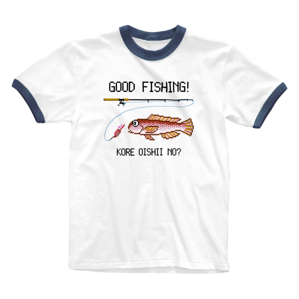 猫と釣り人のアカアマダイ_1 Ringer T-Shirt