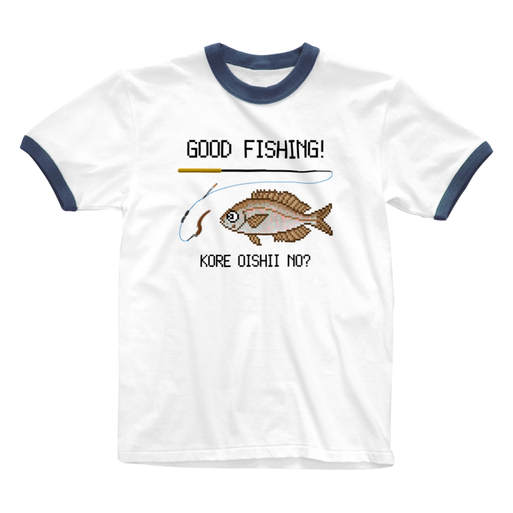 猫と釣り人のウミタナゴ_1 Ringer T-Shirt
