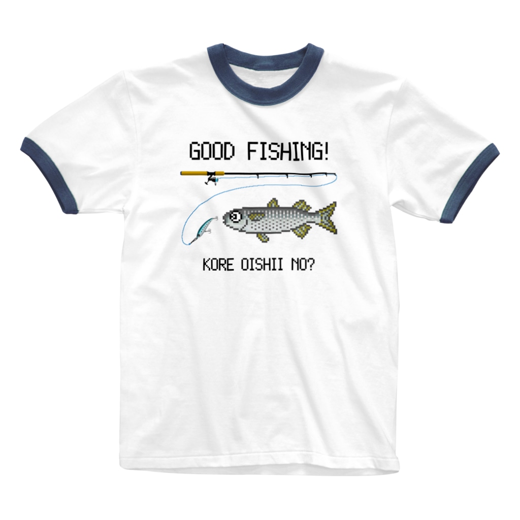 猫と釣り人のボラ_1 Ringer T-Shirt