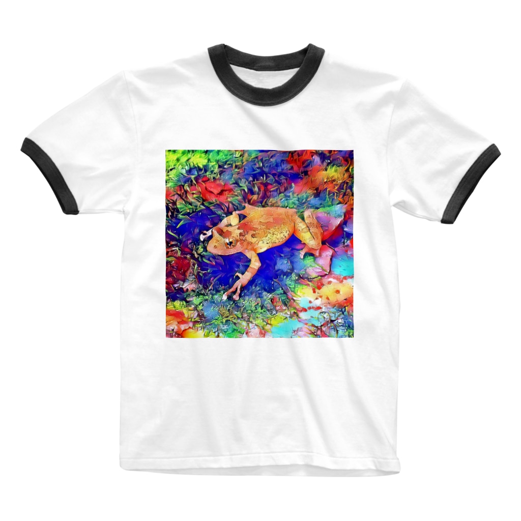 Fantastic FrogのFantastic Frog -Utopia Version- Ringer T-Shirt