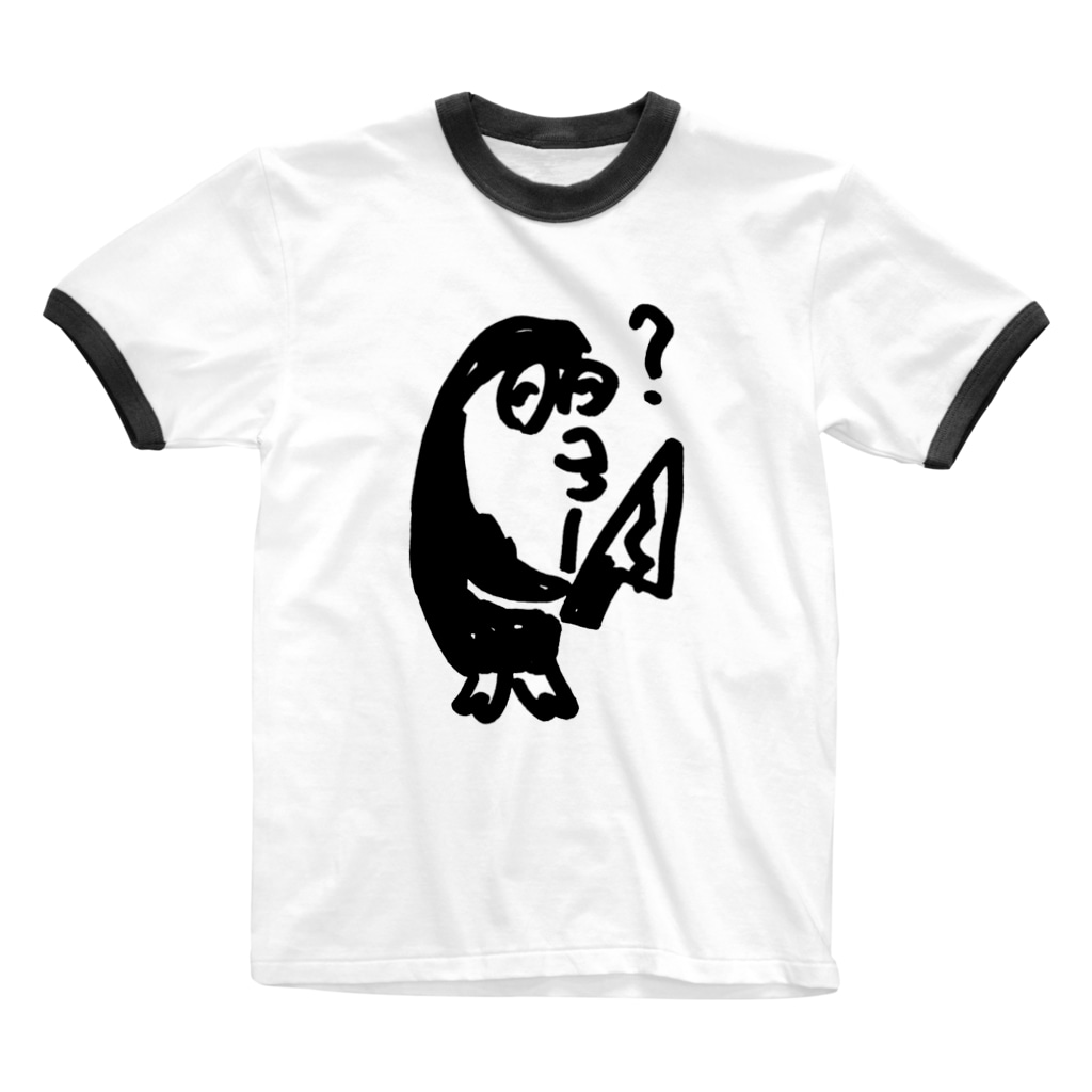 MEMEKO MITANIのなんだろなペンギン Ringer T-Shirt
