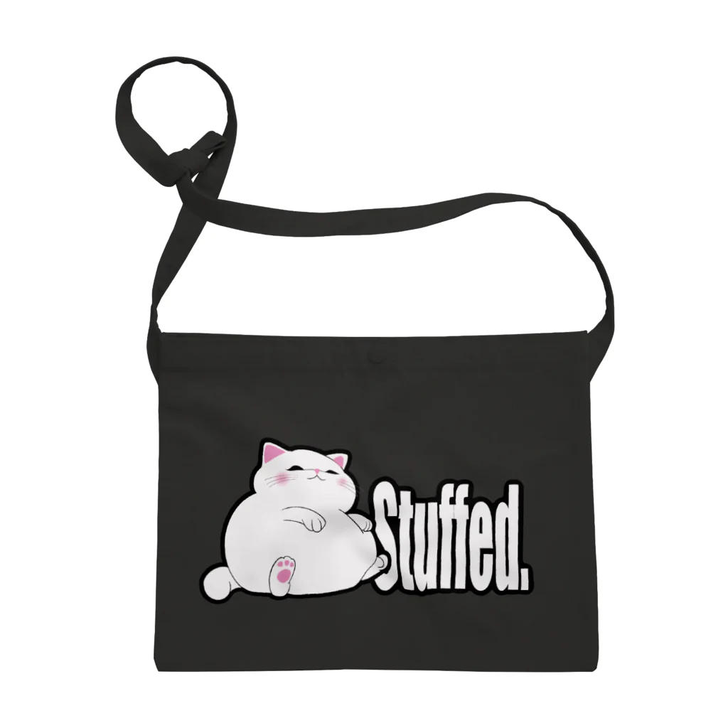 TMJ worksのぐうたら白猫。stuffed. サコッシュ