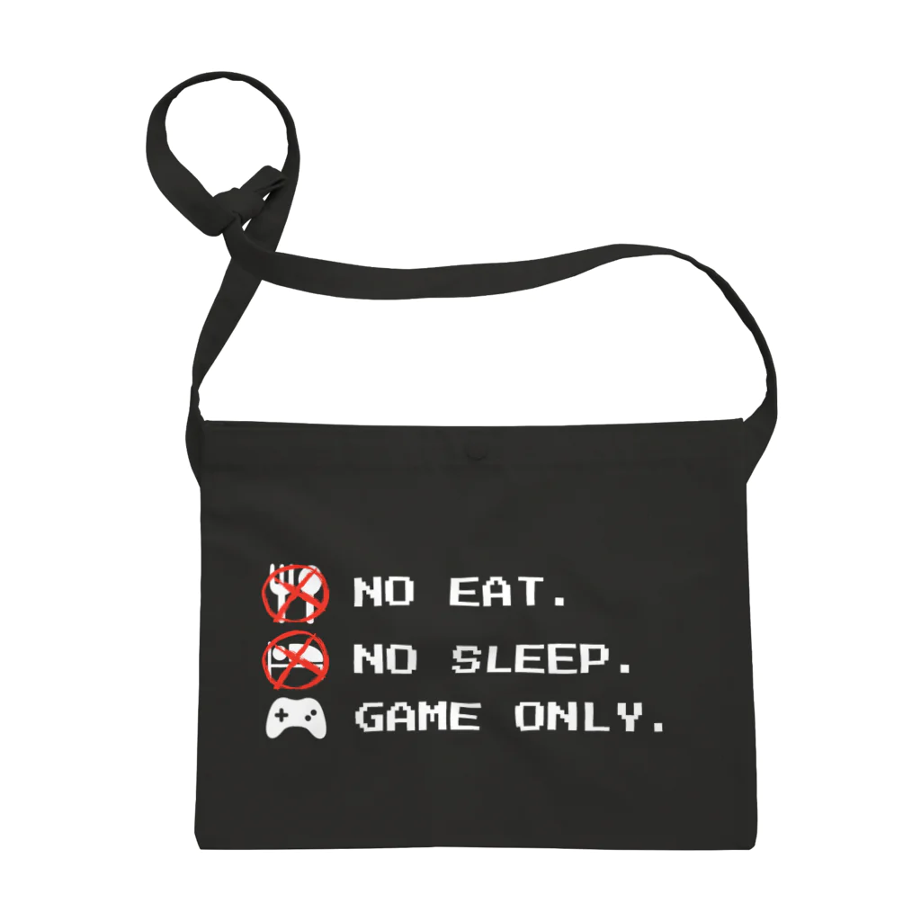 GAME ITEM SHOPのno eat,no sleep,game only サコッシュ