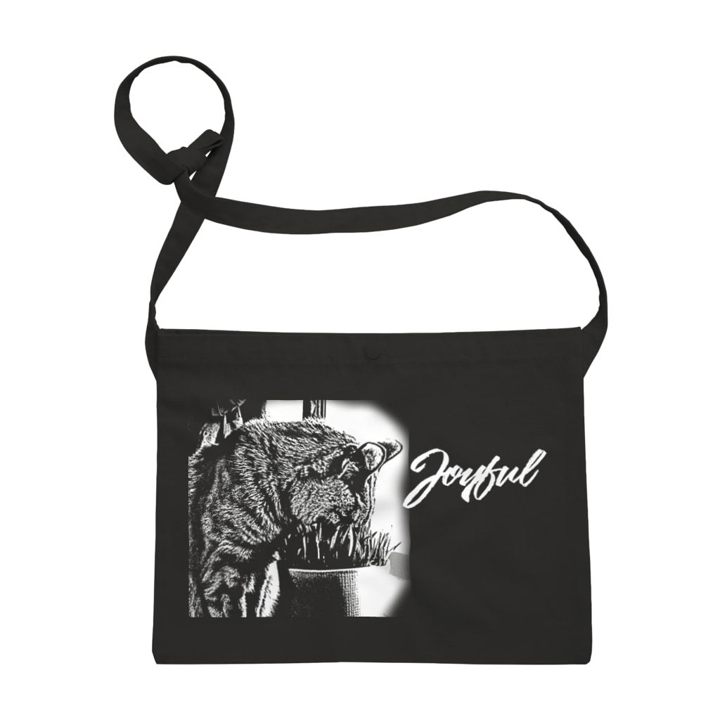 .JUICY-SHOP. | JOYFULのJOYFUL | Depressed Cat | Positive white Sacoche