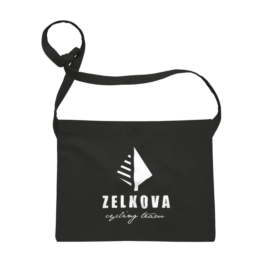 ZELKOVA cycling teamのZELKOVA LOGO white  Sacoche