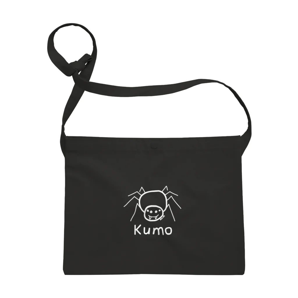 MrKShirtsのKumo (クモ) 白デザイン サコッシュ