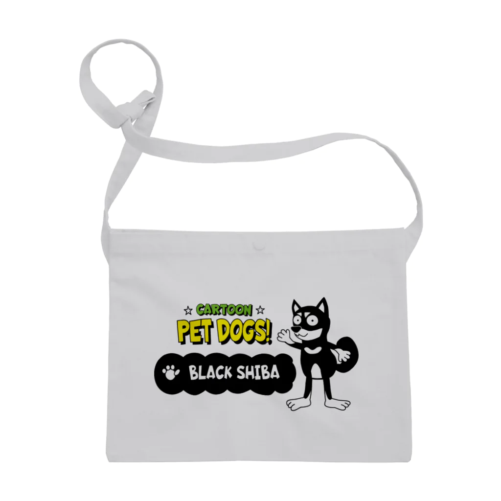 CARTOON PETDOGSの【106M】C･PETDOGS『Black Shiba』サコッシュ Sacoche