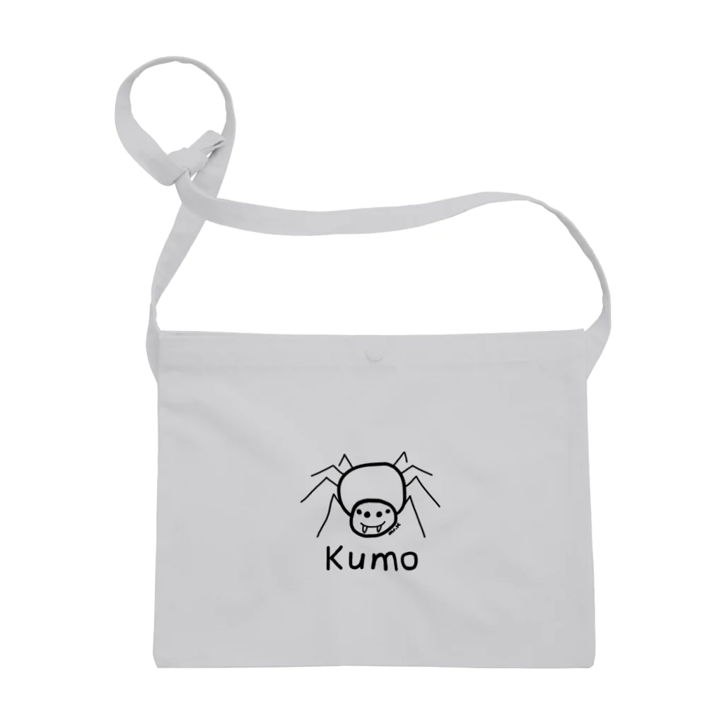 MrKShirtsのKumo (クモ) 黒デザイン サコッシュ