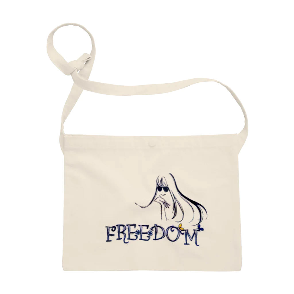 FREEDOM_K_のFREEDOM　ロングヘアー女子 サコッシュ