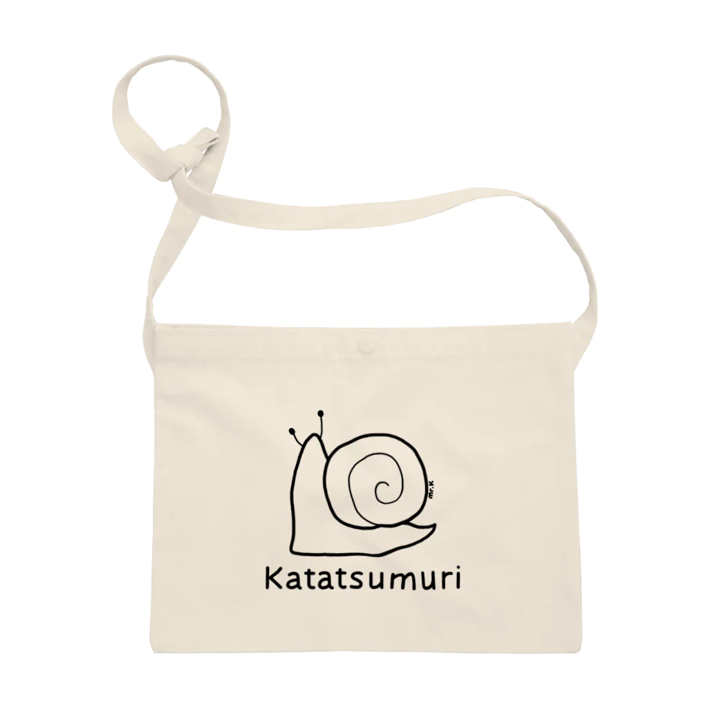 MrKShirtsのKatatsumuri (カタツムリ) 黒デザイン Sacoche