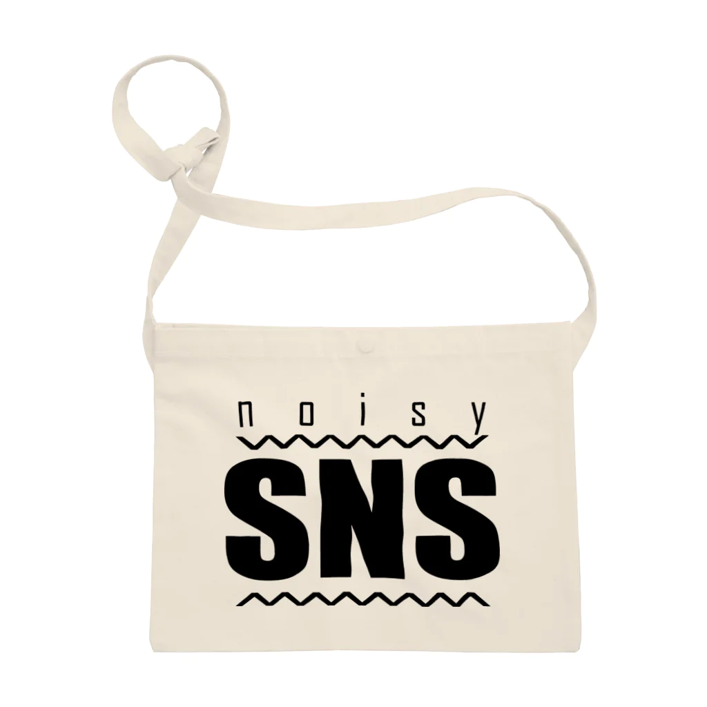 8garage SUZURI SHOPのnoisy SNS [Black] サコッシュ