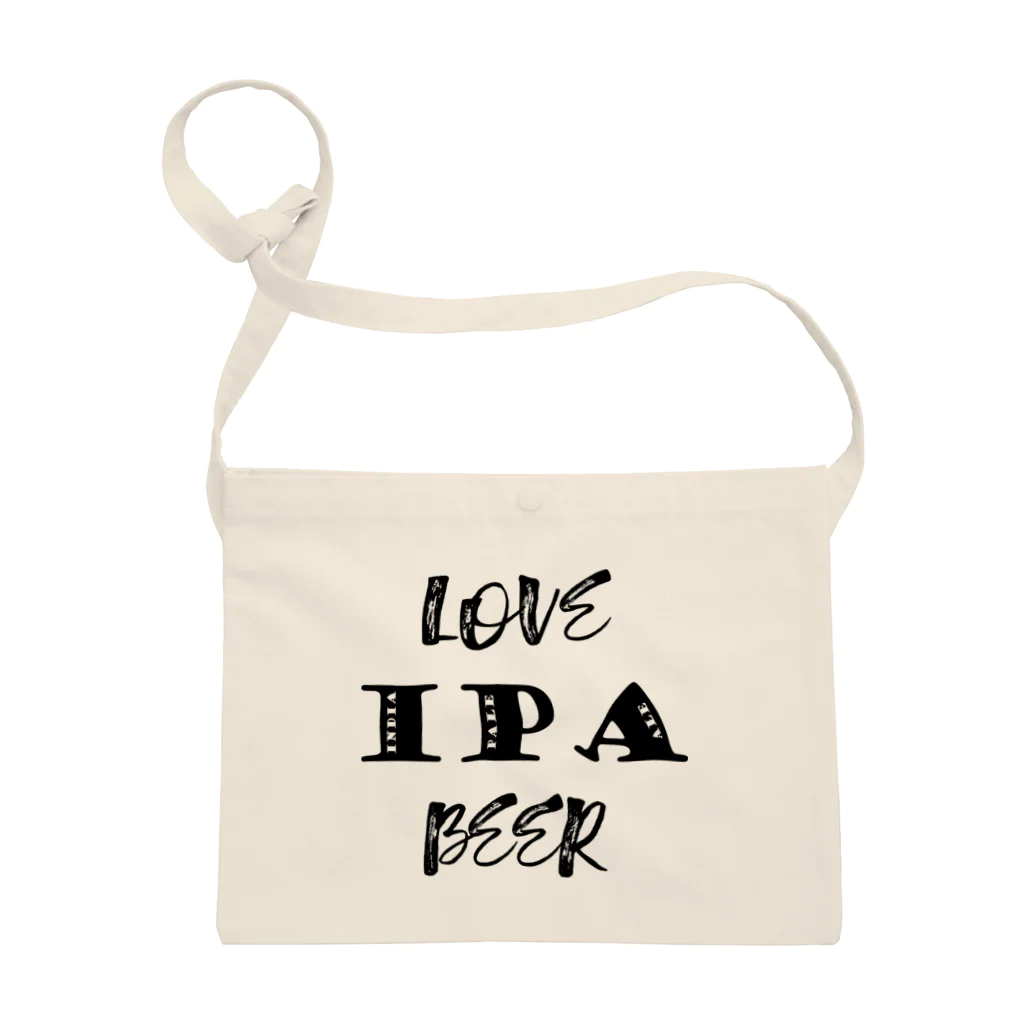 8garage SUZURI SHOPのlove IPA beer [Black] サコッシュ