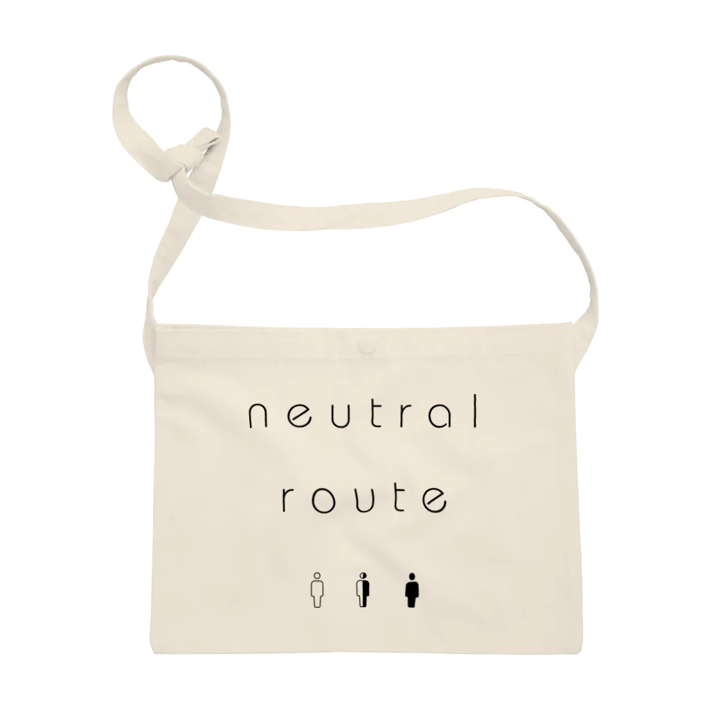 8garage SUZURI SHOPのneutral route [Black] サコッシュ