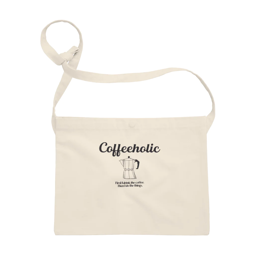 かえる商店のCOFFEEHOLIC black logo サコッシュ