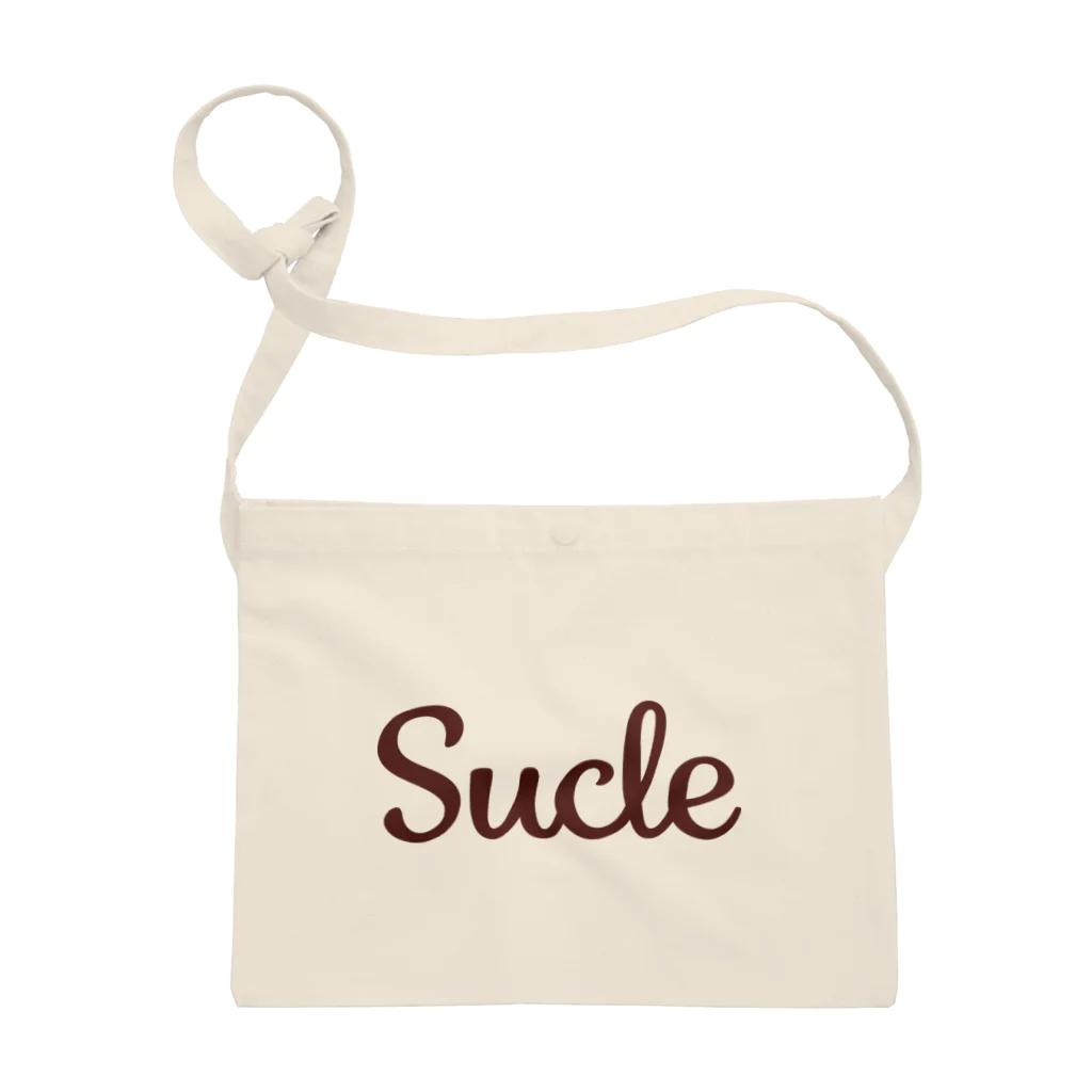 Sucle[シュクレ]のSucle茶色いロゴ サコッシュ