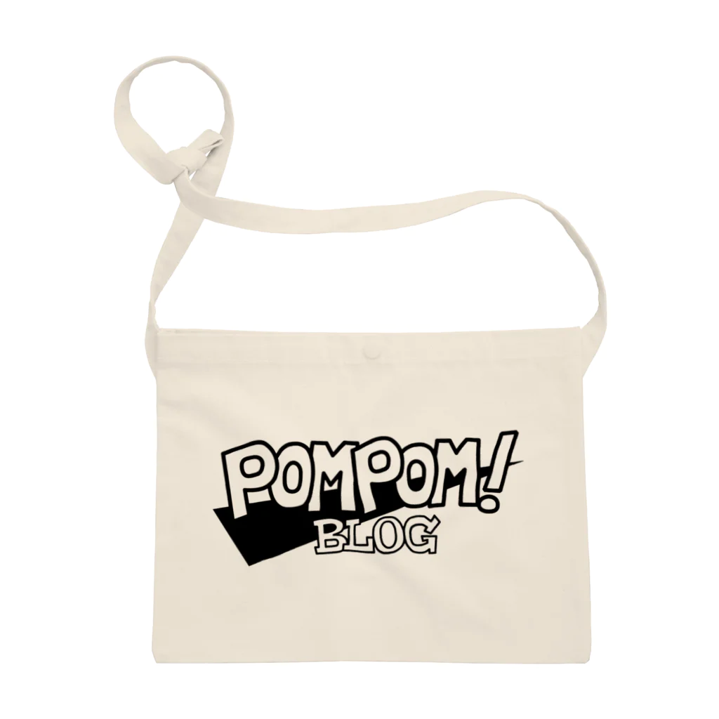 mf@PomPomBlogのPom Pom Blog Logo 2nd（black） サコッシュ
