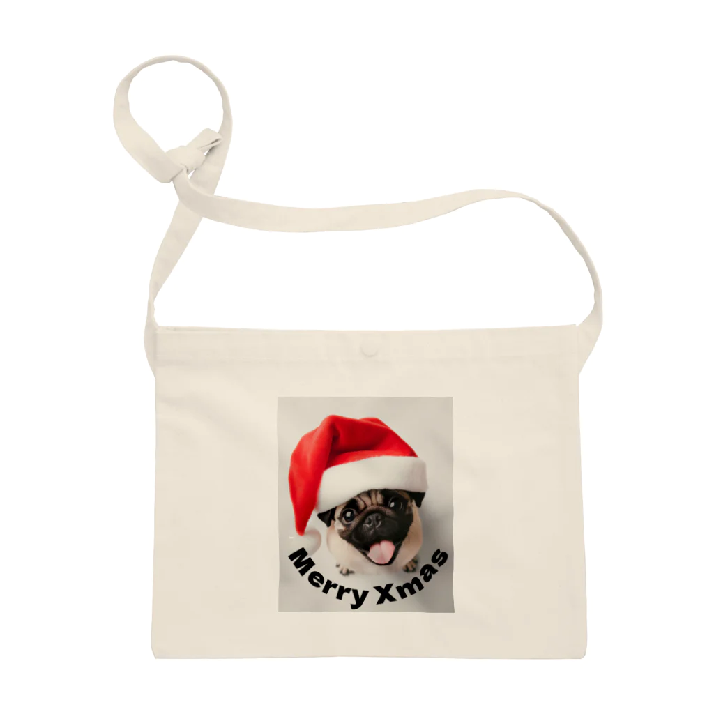 isshi1002のXmas Pug サコッシュ