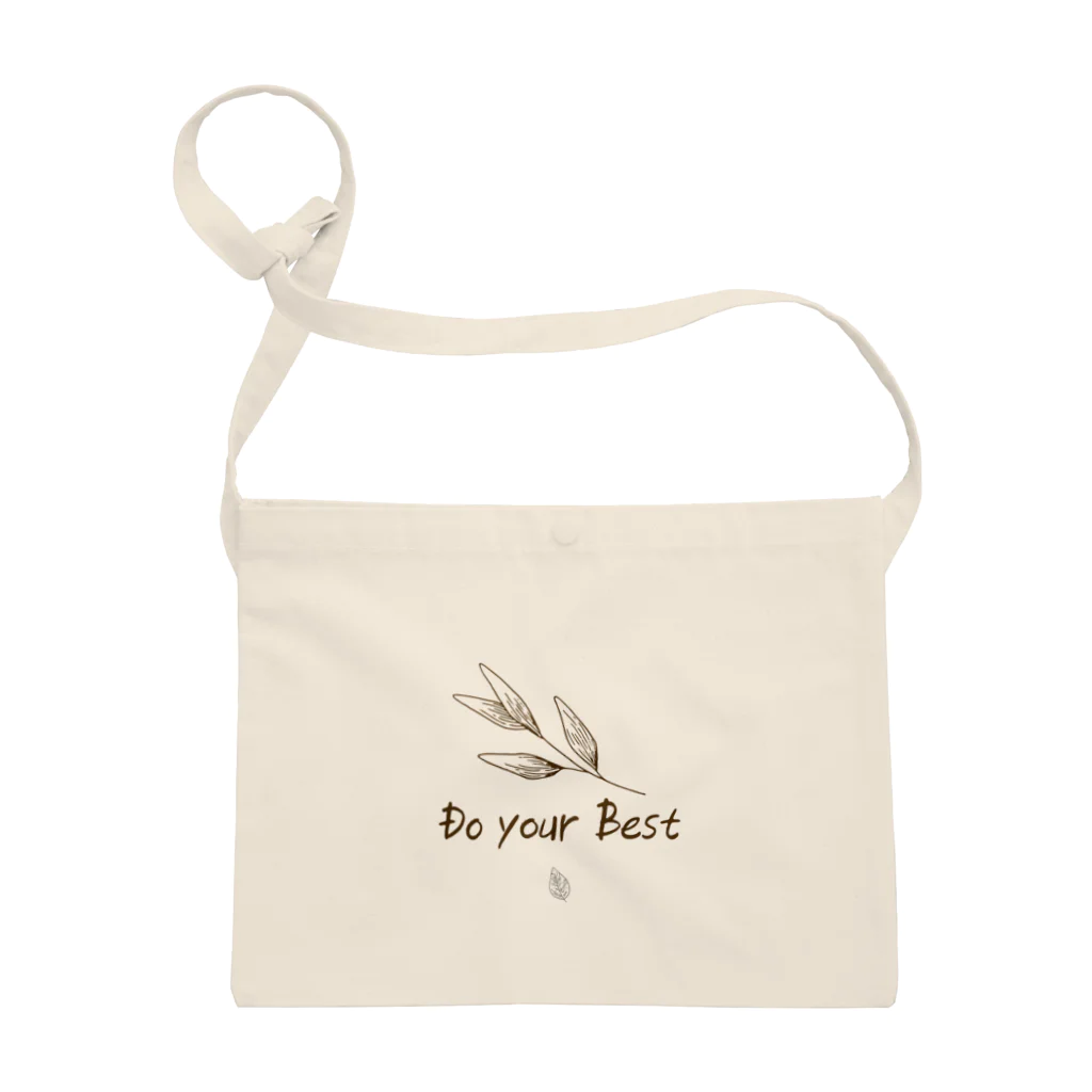 ojisan shop [한국인아저씨]の「Do your best」文字コンテンツ サコッシュ