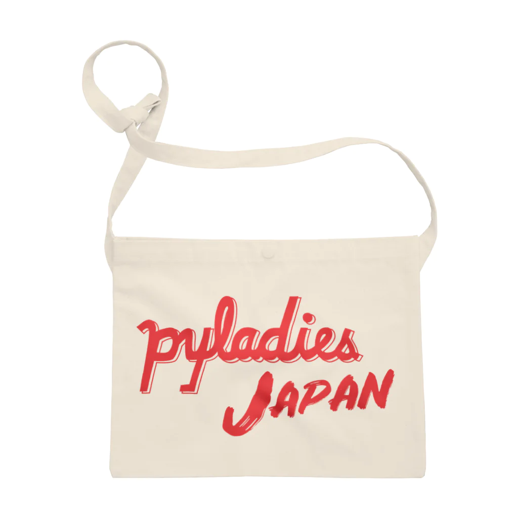 PyLadiesTokyoのPyLadies Japan 赤文字ver サコッシュ