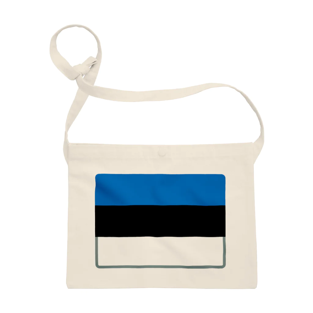お絵かき屋さんのエストニアの国旗 サコッシュ