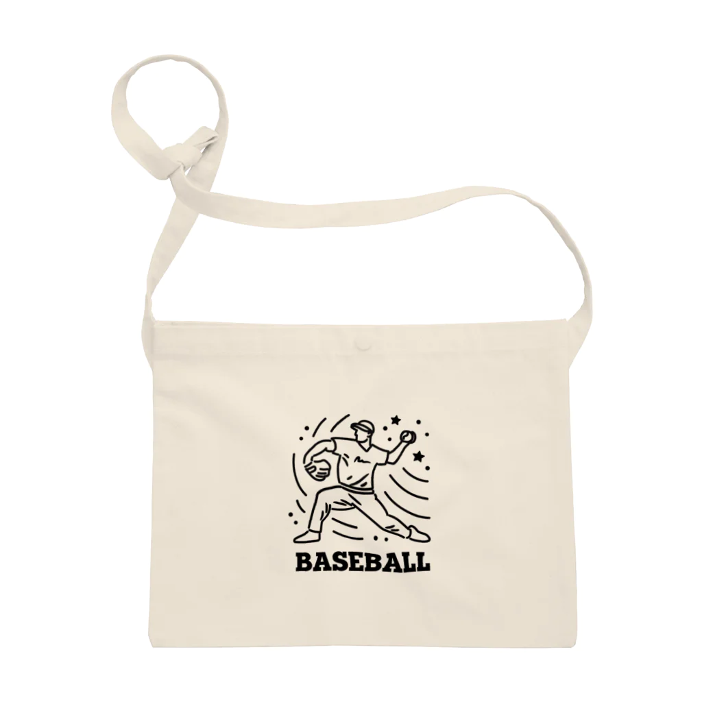 nndesignのBASEBALL LEFT PITCHER サコッシュ