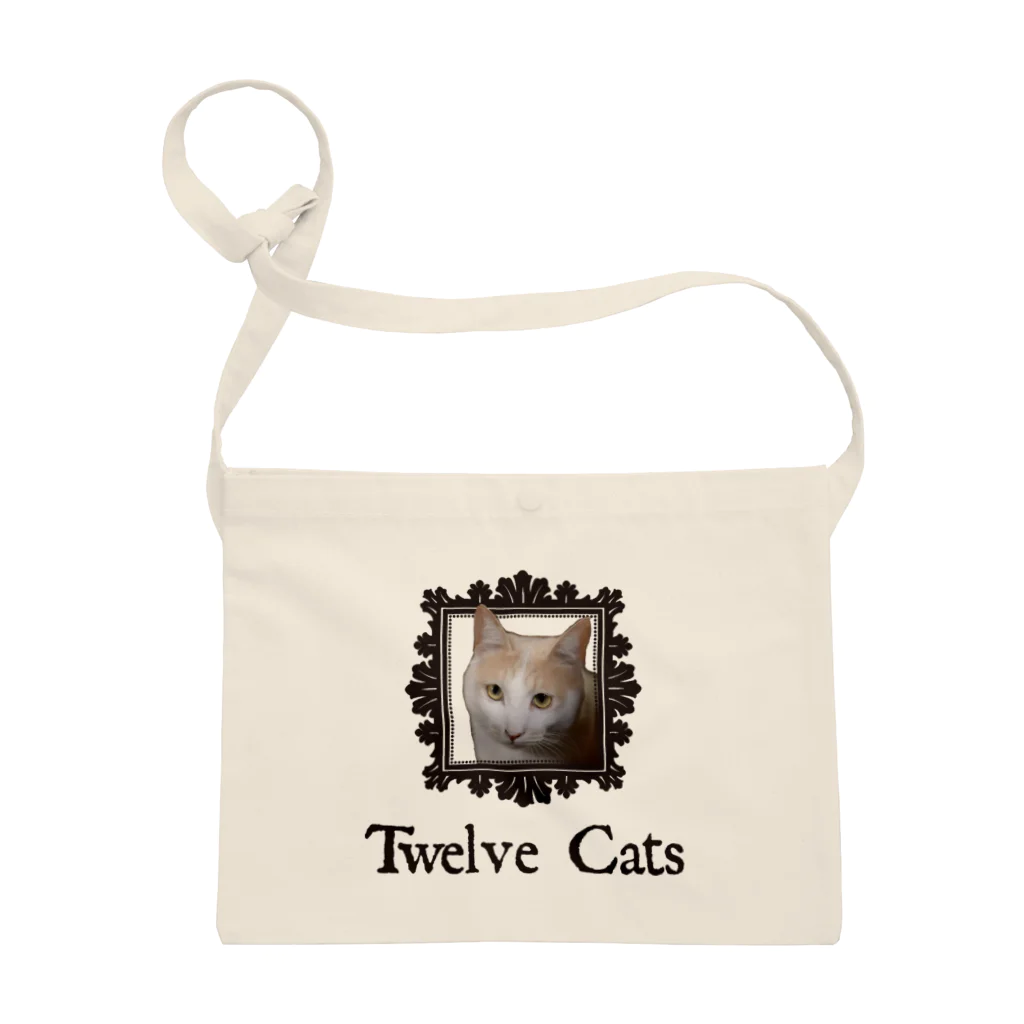 Twelve Catsのカフェラテ色の猫 サコッシュ