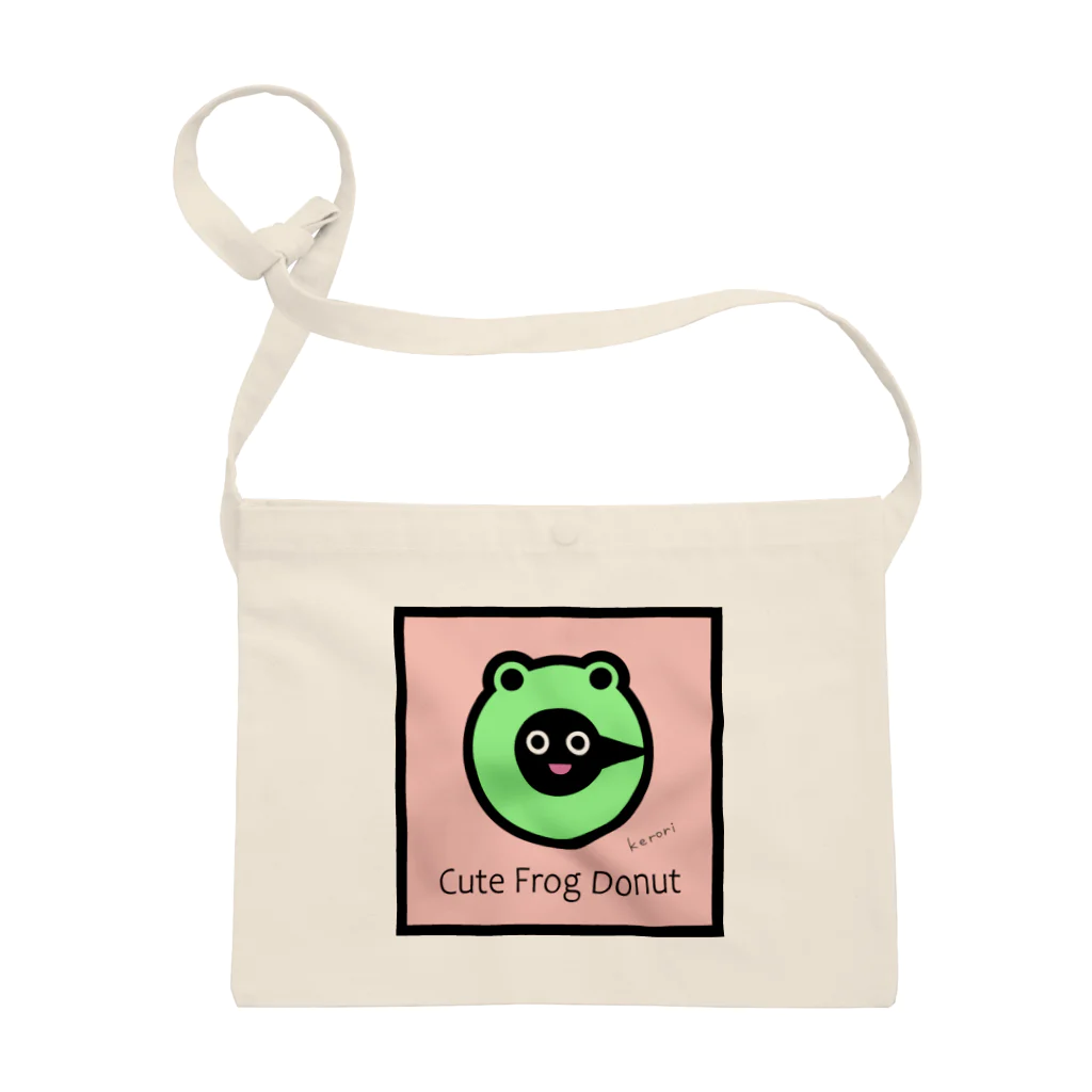 雑貨屋kerori(ザッカヤケロリ）のCute Frog Donut（キュートフロッグドーナツ） Sacoche