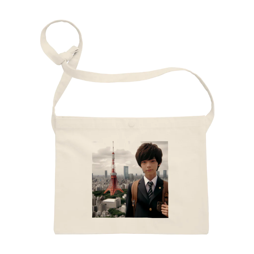 可愛い男の子イラスト販売所　By,keicyanの男の子　中学1年生　タワーバッグに Sacoche