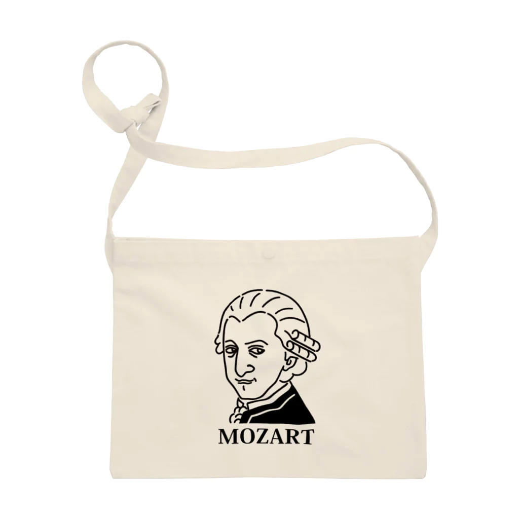 Aliviostaのモーツアルト Mozart イラスト 音楽家 偉人アート モーツァルト ストリートファッション サコッシュ
