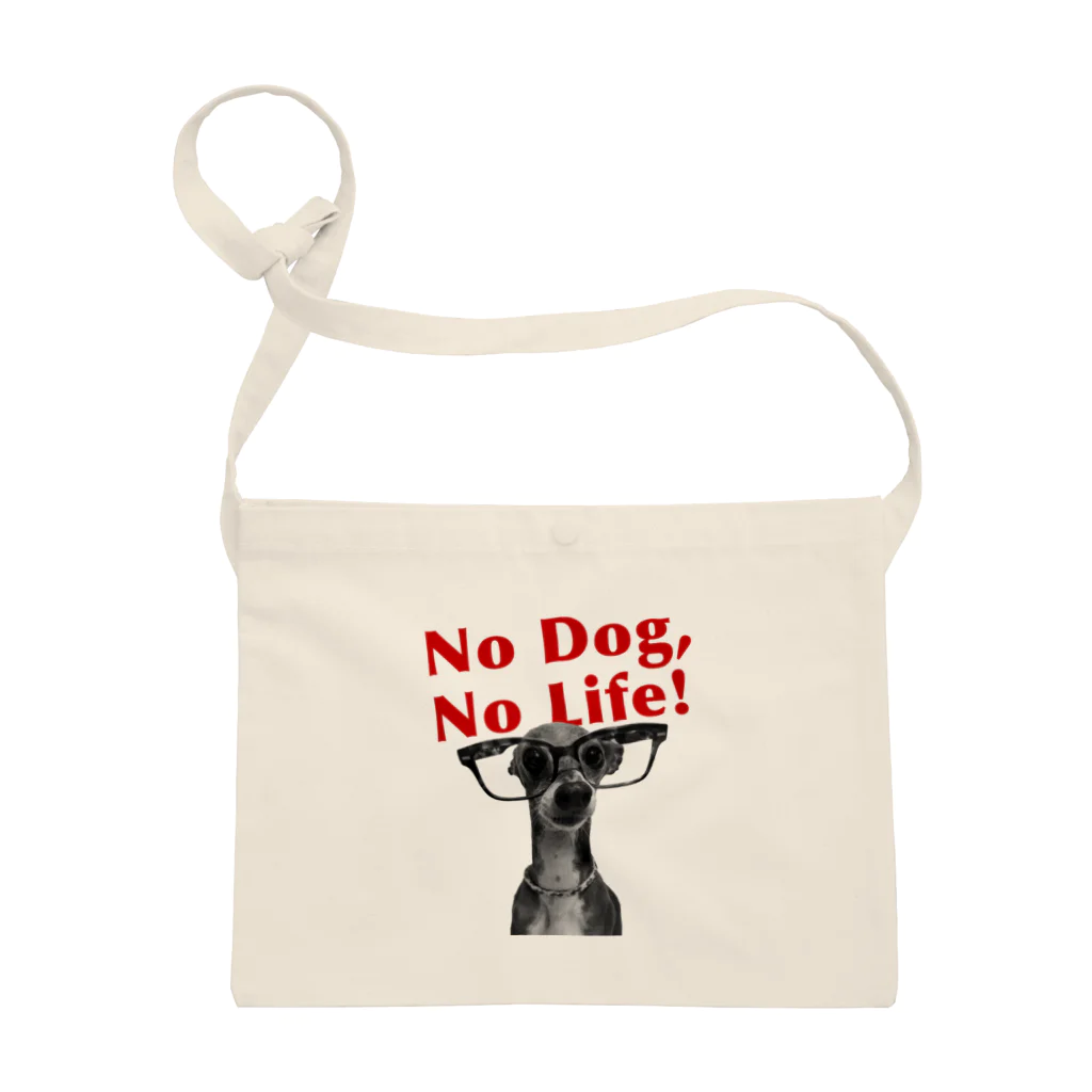 イロハのNo dog,No life! 赤 サコッシュ