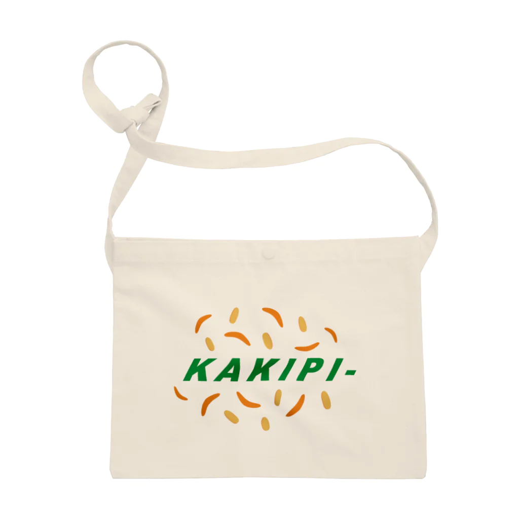 うさぎちゃんアイランドのKAKIPI-ロゴ 緑 Sacoche