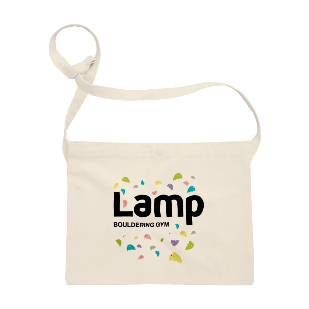 LampPlusBoulderingGYMのLampちゃんロゴ黒 サコッシュ