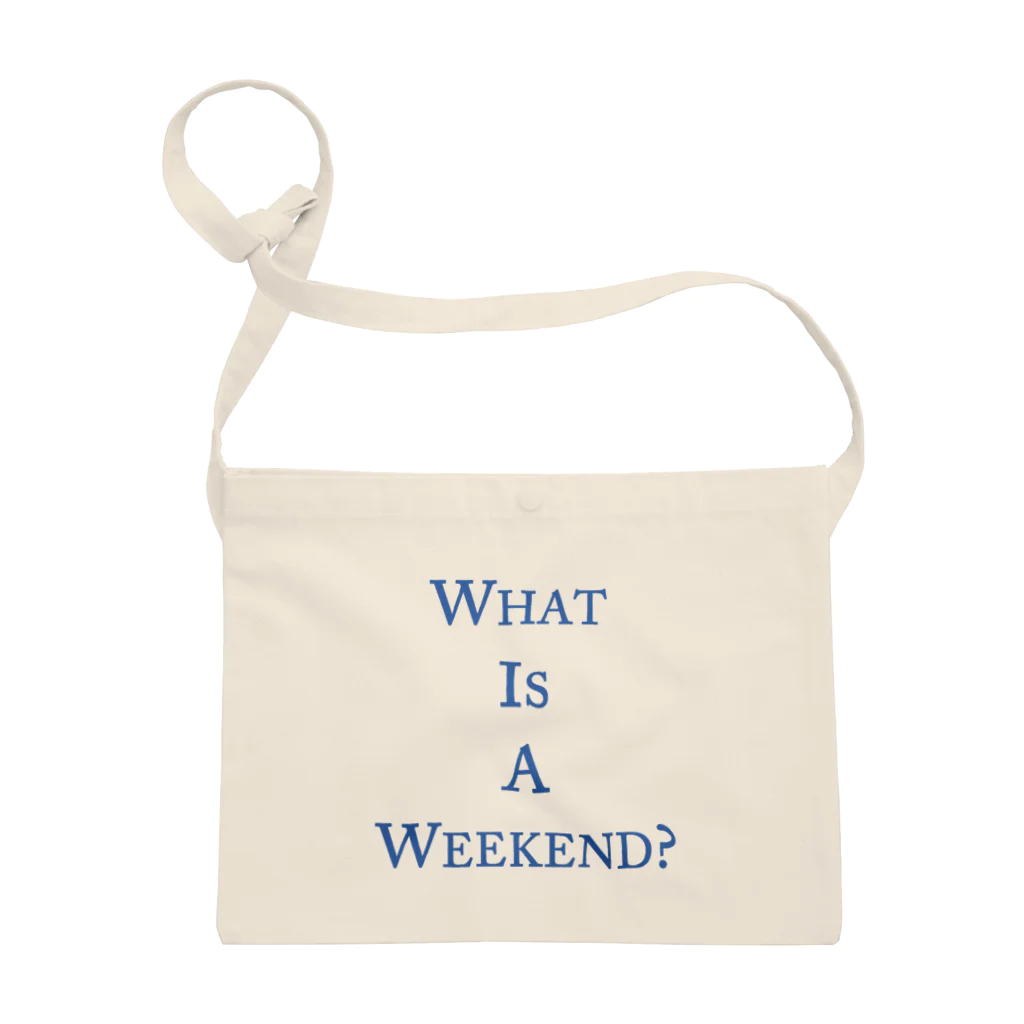 eveningculottesのWhat is a weekend? BLUE サコッシュ