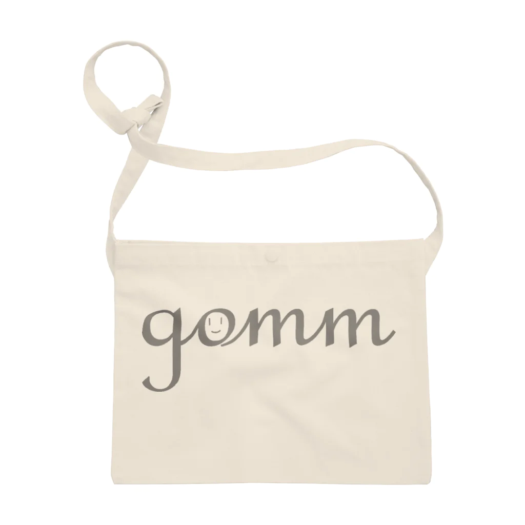 gommのgomm グレーロゴ Sacoche