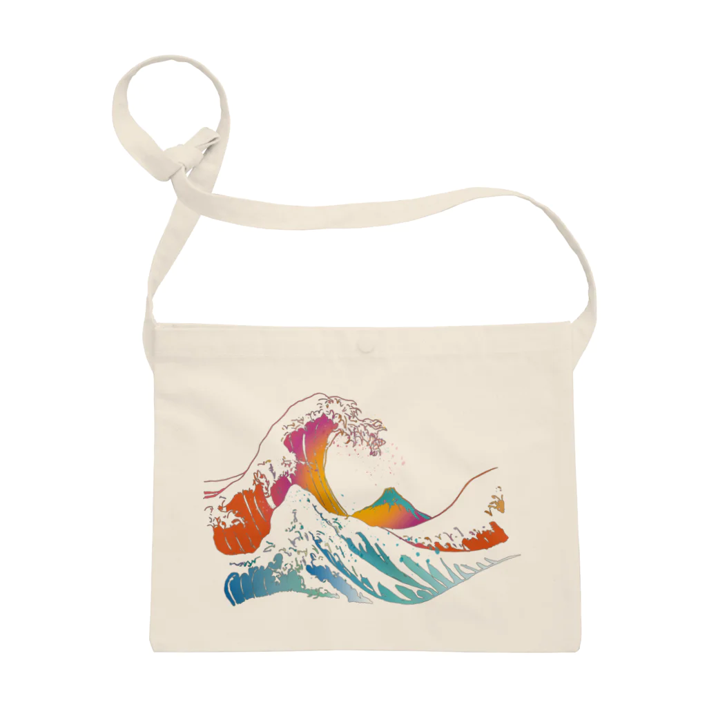 SのThe great rainbow wave - hokusai サコッシュ