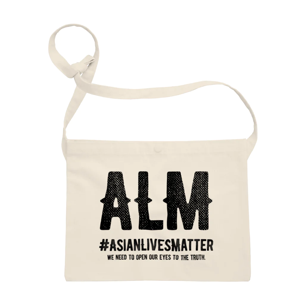 SANKAKU DESIGN STOREのAsian Lives Matter。 黒 サコッシュ