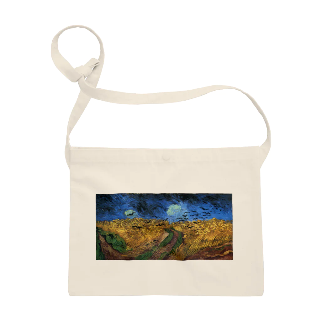 Art Baseのゴッホ / 1890 / Wheatfield with Crows / Vincent van Gogh サコッシュ