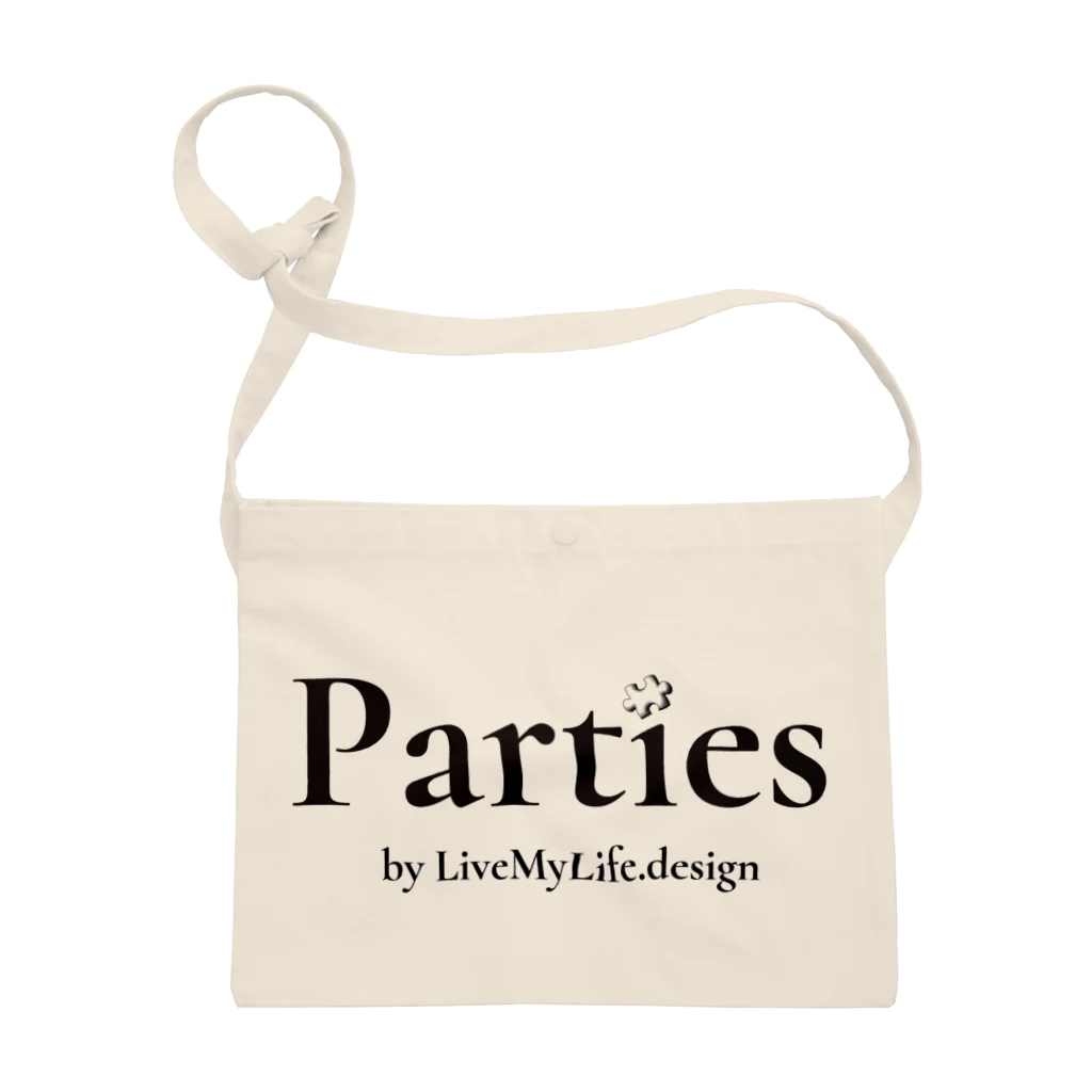 Parties【公式】のParties公式(書体ver.) サコッシュ