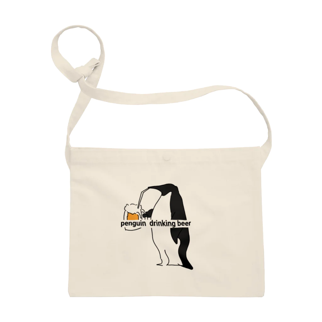 karaagekaraageのpenguin drinking beer サコッシュ