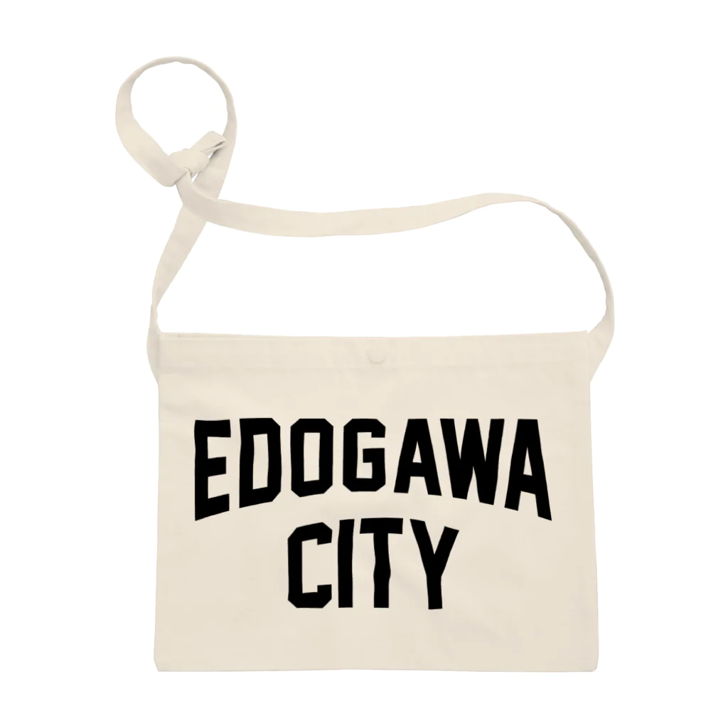 JIMOTOE Wear Local Japanの江戸川区 EDOGAWA CITY ロゴブラック サコッシュ