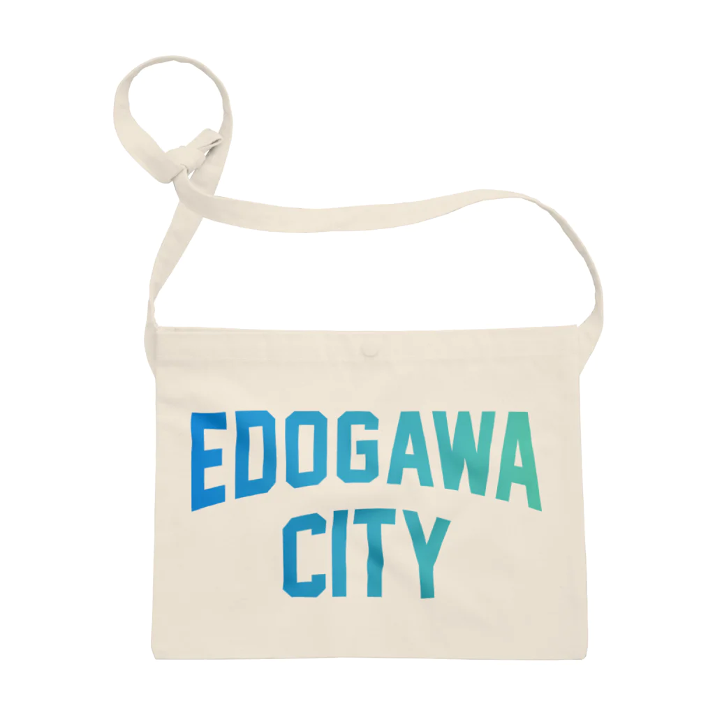 JIMOTOE Wear Local Japanの江戸川区 EDOGAWA CITY ロゴブルー サコッシュ