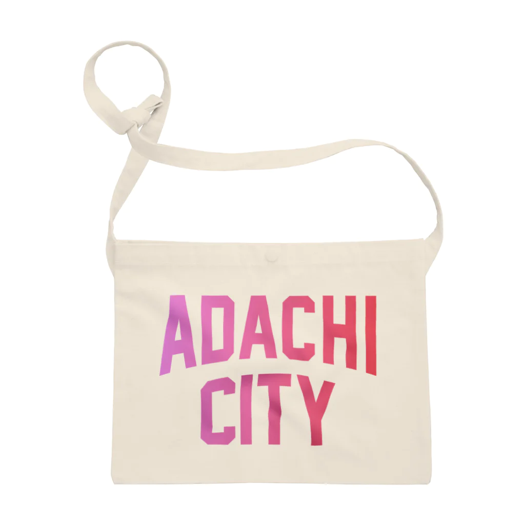 JIMOTOE Wear Local Japanの足立区 ADACHI CITY ロゴピンク Sacoche