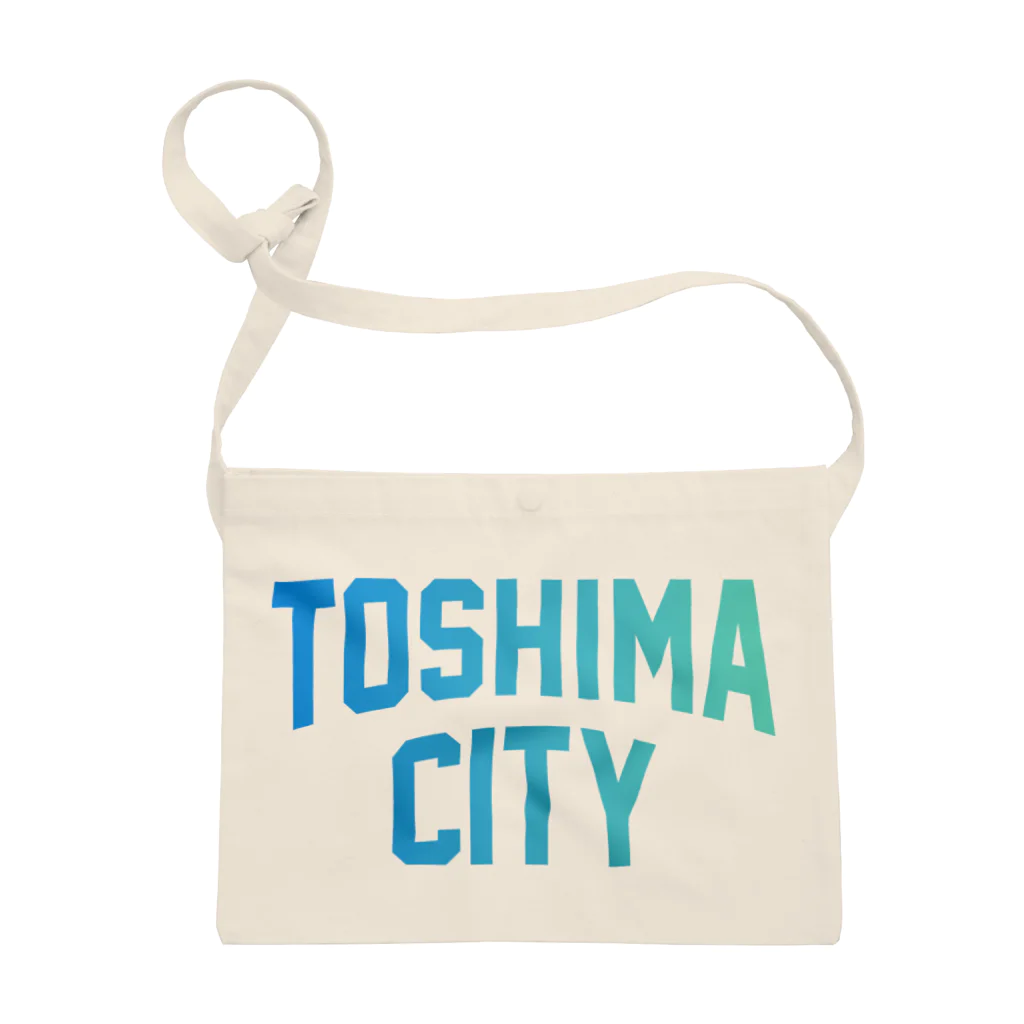 JIMOTOE Wear Local Japanの豊島区 TOSHIMA CITY ロゴブルー サコッシュ