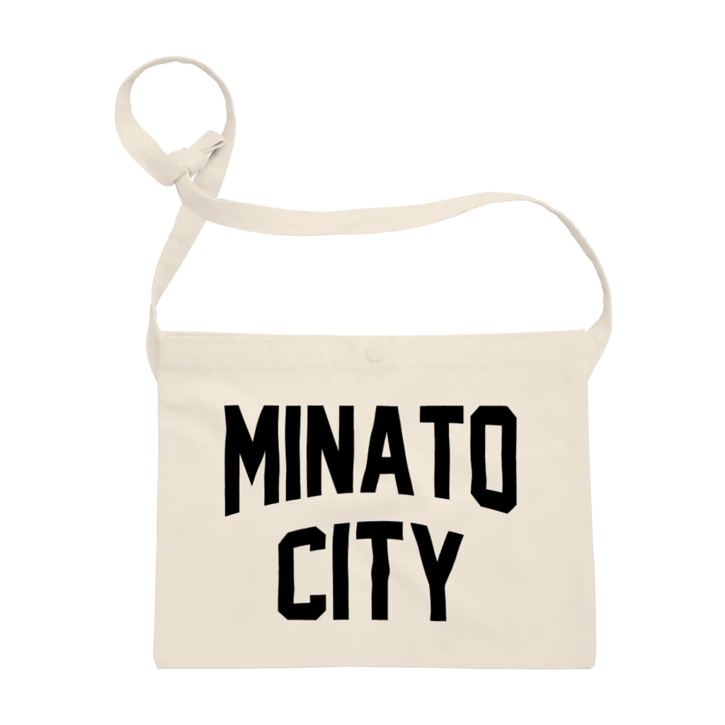 JIMOTO Wear Local Japanの港区 MINATO CITY ロゴブラック サコッシュ