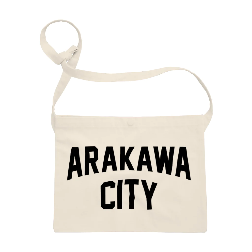 JIMOTO Wear Local Japanの荒川区 ARAKAWA WARD ロゴブラック サコッシュ