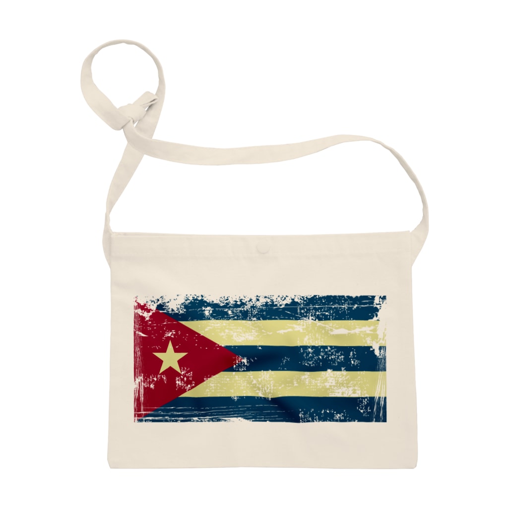 Grunge Flag Of Cuba 汚れたキューバ国旗 ロゴ Dripped Dripped のサコッシュ通販 Suzuri スズリ