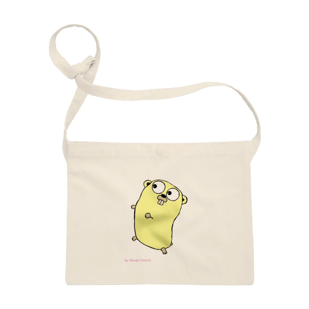 pyon4pyonのイエロー Gopher くん サコッシュ